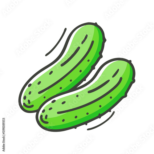 pickled cucumber icon, pickled cucumber vector illustration-simple illustration of pickled cucumber, perfect for pickled cucumber logos and icons