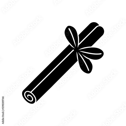 Aromatic Cinnamon Stick Icon Spice Flavor Symbol