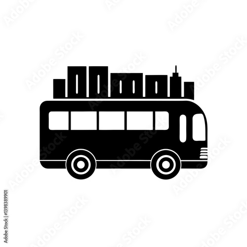 Sightseeing City Tour Bus Icon Travel Symbol