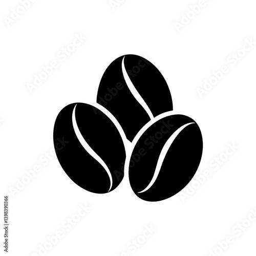 Aromatic Coffee Beans Icon Drink Ingredient Symbol