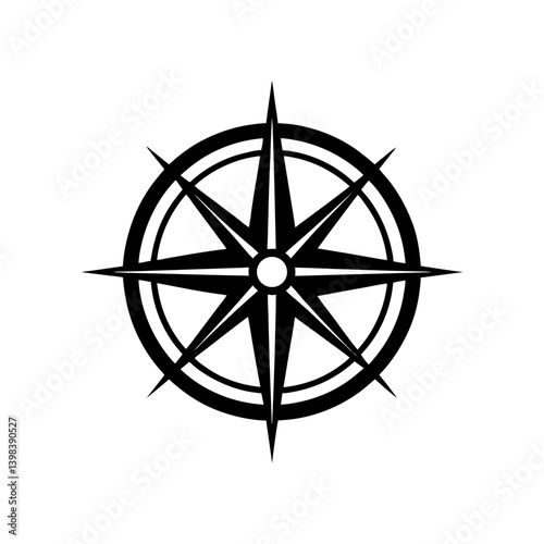 Navigation Compass Icon Direction Travel Vector