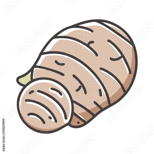 taro root icon, taro root vector illustration-simple illustration of taro root, perfect for taro root logos and icons
