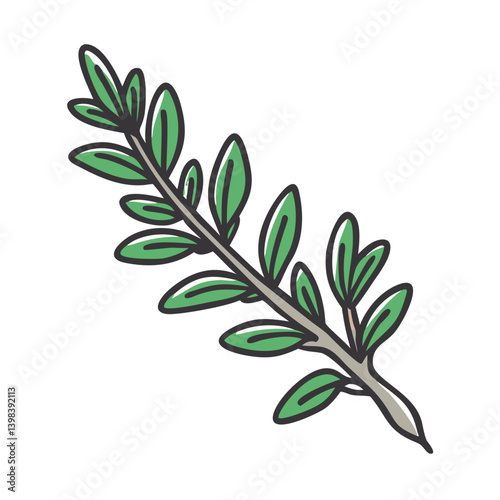 thyme sprig icon, thyme sprig vector illustration-simple illustration of thyme sprig, perfect for thyme sprig logos and icons