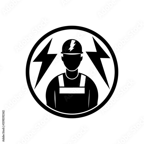 Professional Electrician Icon Electrical Service Symbol