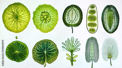 Comparative analysis of monocot and dicot plant structures botanical study scientific environment detailed view