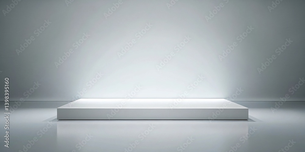 Elevated Platform in a Minimalist Setting, Ideal for Product Displays or Conceptual Art Elevated Platform in a Minimalist Setting, Ideal for Product Displays or Conceptual Art