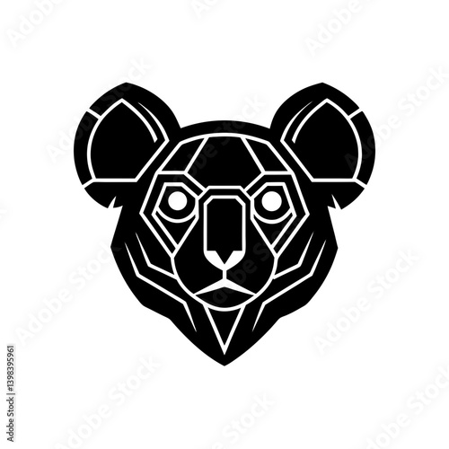 Cybernetic Gaming Koala Head Enhanced Digital Art