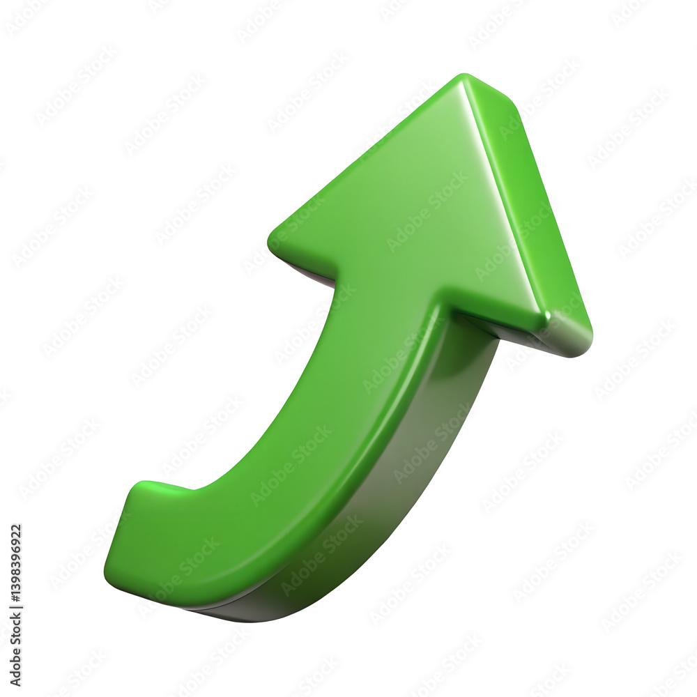 Green 3D Upward Arrow Symbol Growth Progress Success Indicator Green 3D Upward Arrow Symbol Growth Progress Success Indicator