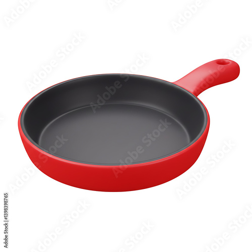 Red Ceramic Non-Stick Frying Pan Perfect for Quick Meals and Easy Cleanup
