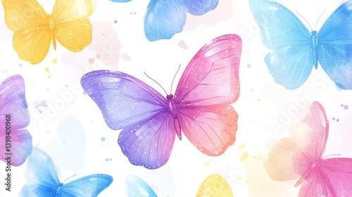 Obraz na płótnie Colorful butterfly patterns nature digital art vivid environment close-up beauty of nature w salonie