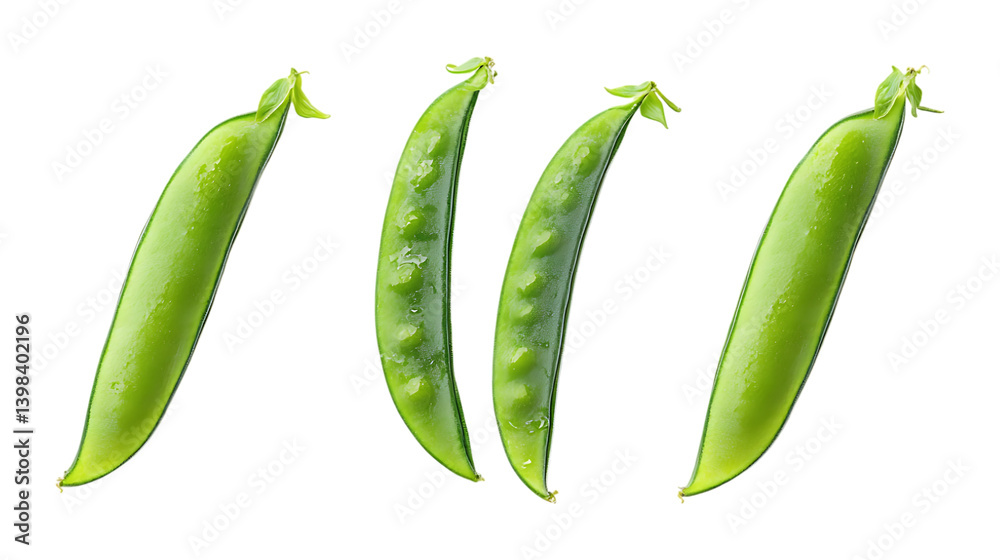 Pack of Sugar Snap Peas Set Against Transparent Background for Food or Culinary Projects Pack of Sugar Snap Peas Set Against Transparent Background for Food or Culinary Projects