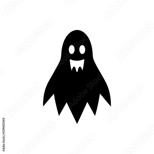 Spooky Ghost Icon Halloween Spirit Vector Illustration