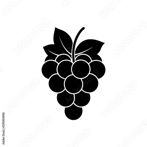 Fresh Grape Icon Sweet Fruit Vine Symbol