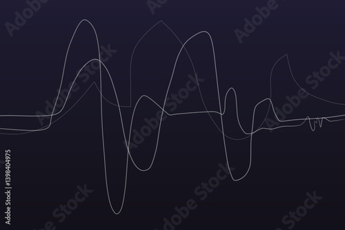 abstract background with wavy graphic lines display