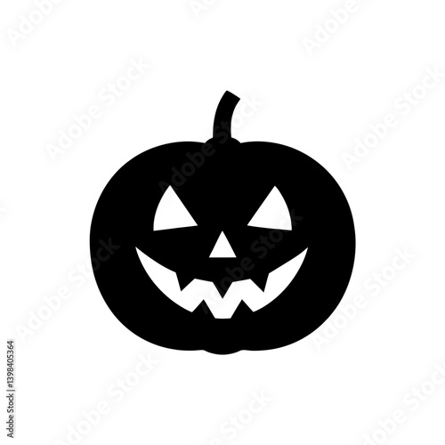 Spooky Pumpkin Icon Halloween Fall Decoration Symbol