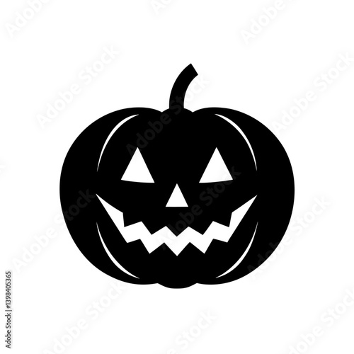 Halloween Pumpkin Icon Spooky Autumn Decoration Symbol
