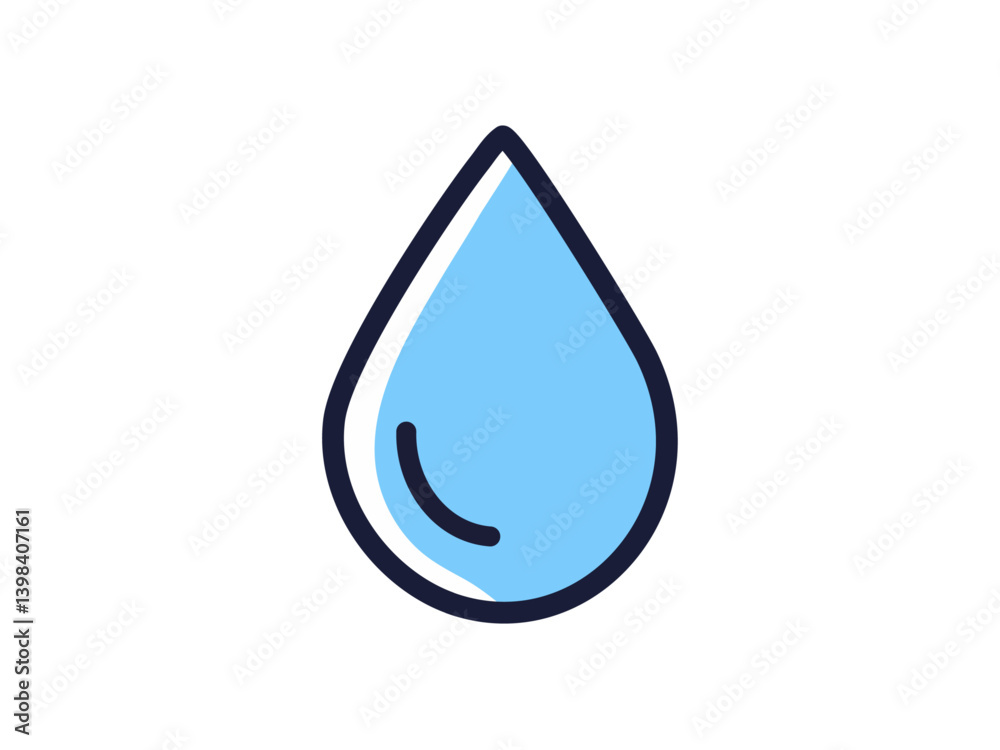 ポップな水滴のイラスト ポップな水滴のイラスト