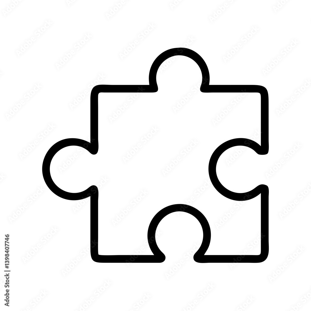 Puzzle piece icon vector illustration, jigsaw piece graphic design element, solution concept Puzzle piece icon vector illustration, jigsaw piece graphic design element, solution concept