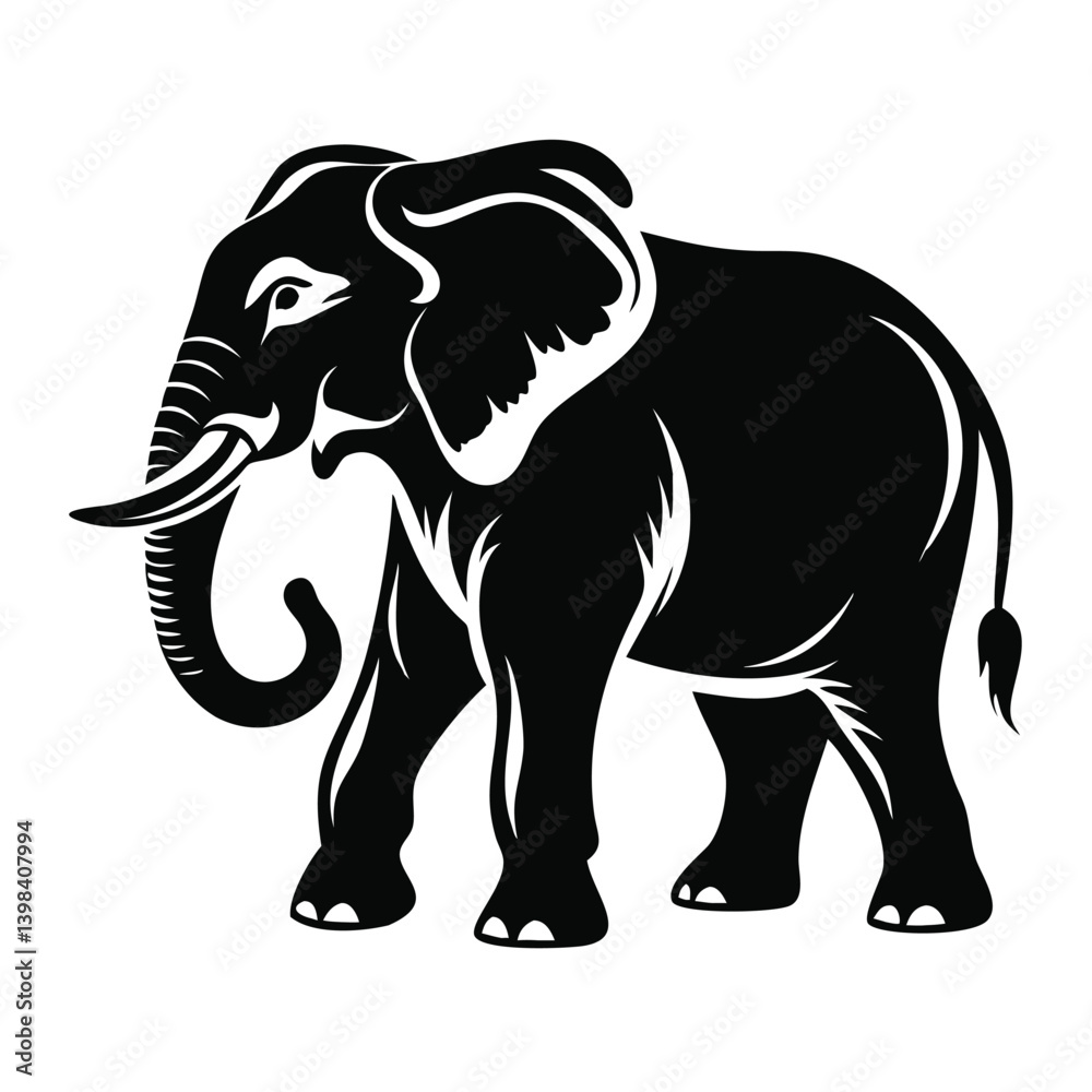 Obraz premium An Elephant Vector Art Illustration
