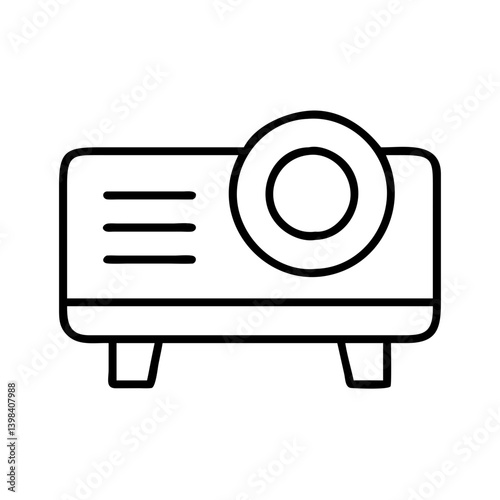 Find the best projector for home theater and presentations with this outline drawing vector