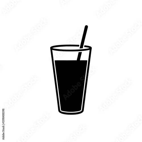 Refreshing Juice Drink Icon Colorful Beverage Symbol