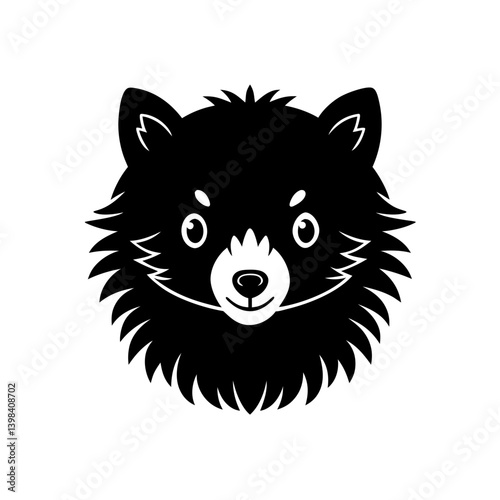 Fluffy Mane Kawaii Binturong Head Wild Bearcat Face