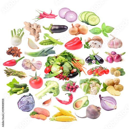 Set of  vegetables isolated