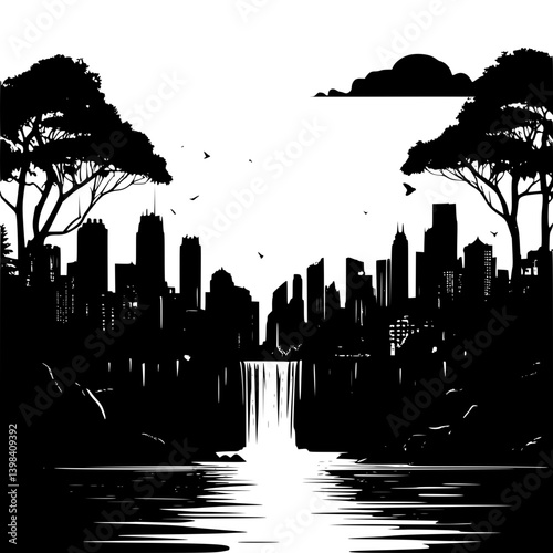 city skyline vector illustration