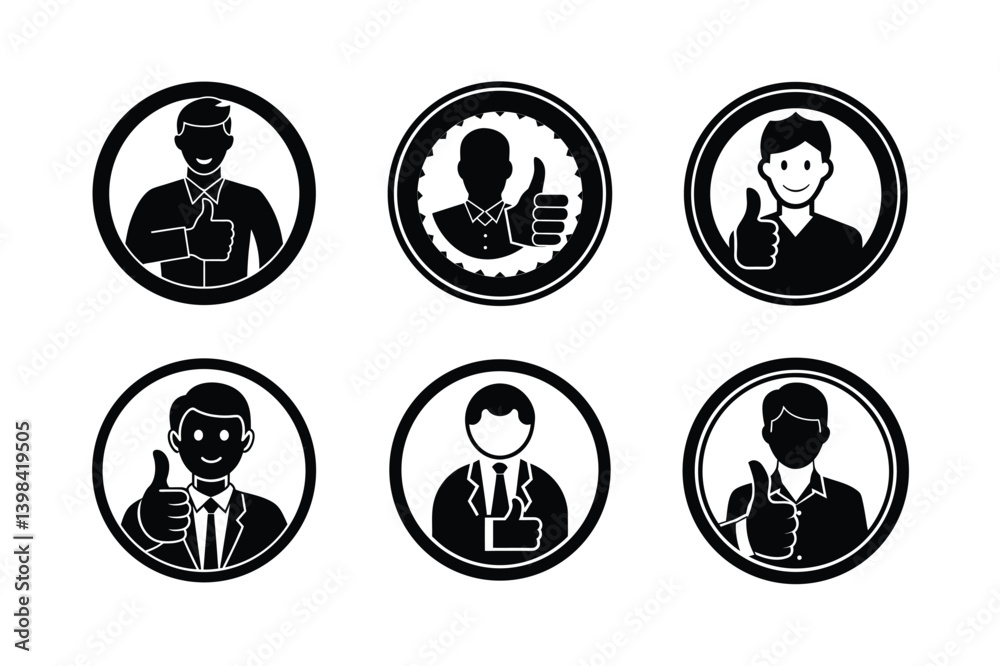 thumbs up icon dad vector art silhouette thumbs up icon dad vector art silhouette