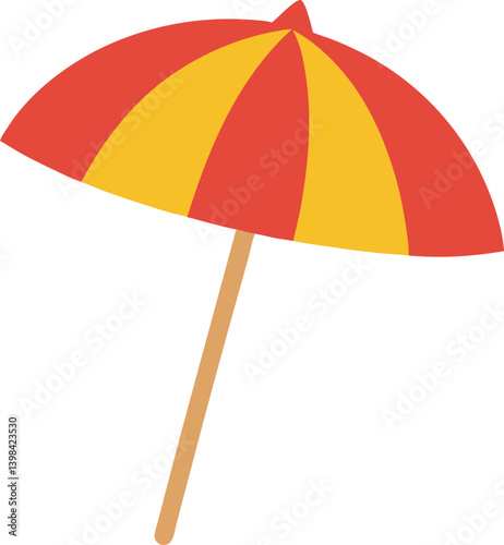 beach umbrella isolated on white