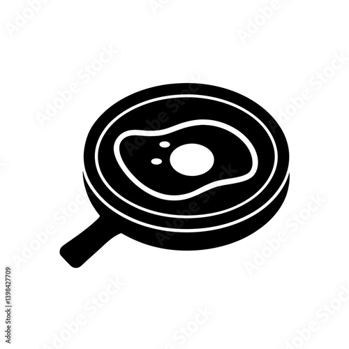 Omelette Icon Fluffy Egg Dish Vector Graphic Art