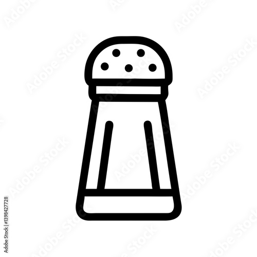 Salt Shaker with Classic Shape Icon Design