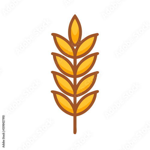 Wheat Ear Representing Grain Ingredient Icon Design