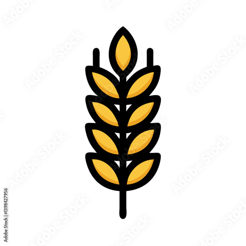 Wheat Ear Representing Grain Ingredient Icon Design