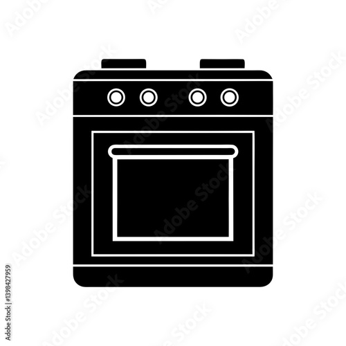 Oven Icon Kitchen Appliance Vector Illustration Design