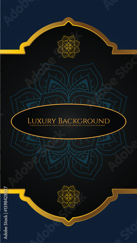 Elegant luxury label background with gold foil elements and dark textured backdrop. Perfect for premium branding and high-end packaging.
