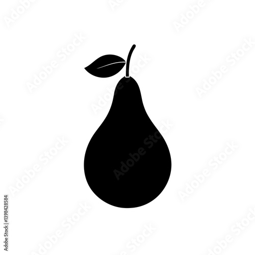 Pear Icon Healthy Snack Vector Graphic Art