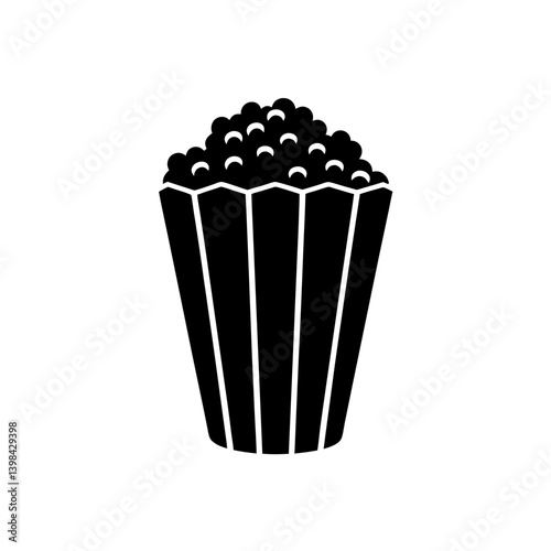 Popcorn Icon Movie Snack Vector Illustration Design