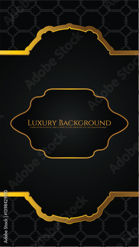 Elegant luxury label background with gold foil elements and dark textured backdrop. Perfect for premium branding and high-end packaging.
