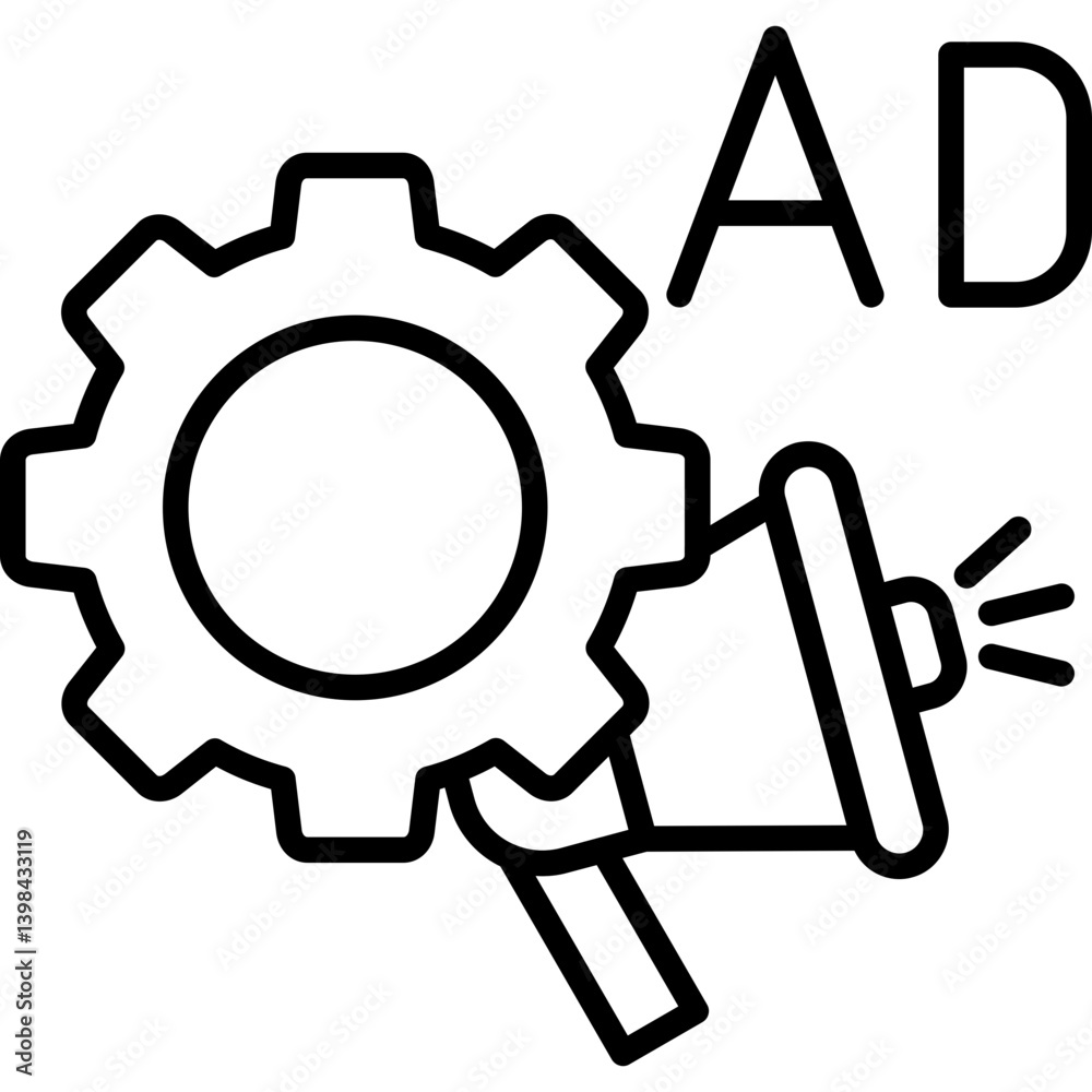 Marketing Automation Icon Vector Element Marketing Automation Icon Vector Element