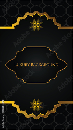 Elegant luxury label background with gold foil elements and dark textured backdrop. Perfect for premium branding and high-end packaging.

