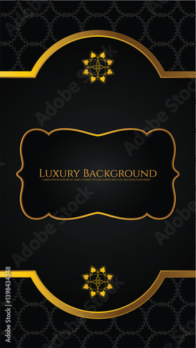 Elegant luxury label background with gold foil elements and dark textured backdrop. Perfect for premium branding and high-end packaging.
