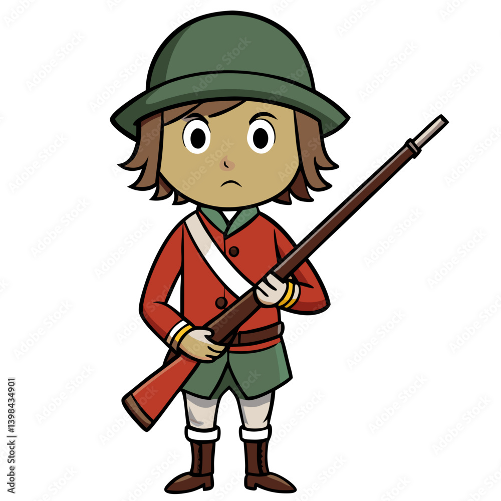 Cartoon Soldier Character Vector Art Historical Costume Cartoon Soldier Character Vector Art Historical Costume