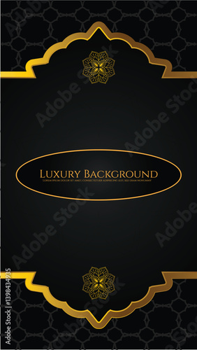 Elegant luxury label background with gold foil elements and dark textured backdrop. Perfect for premium branding and high-end packaging.
