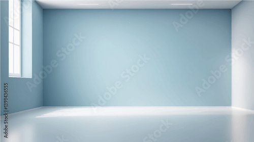 blur abstract soft blue studio and wall background