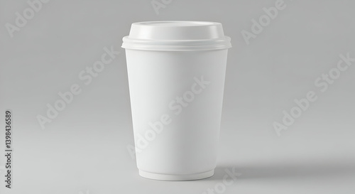 Wallpaper Mural Blank White Coffee Cup On Light Gray Background Torontodigital.ca