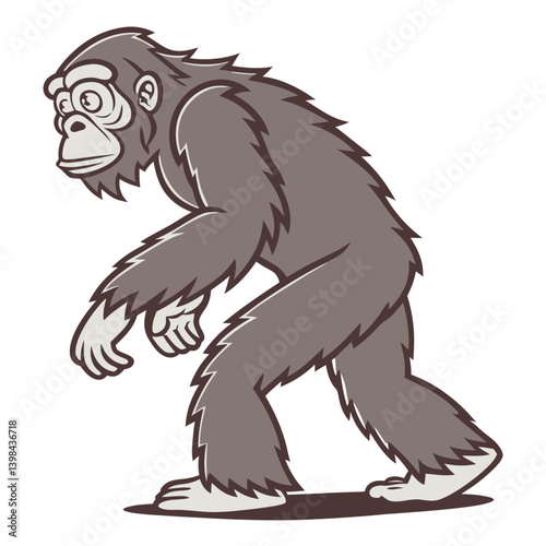 Wallpaper Mural Cartoon Ape Illustration Evolutionary Concept Suitable for Tattoo Designs Torontodigital.ca