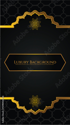 Premium label frame set against a dark gradient background, accented with fine gold lines and elegant typography space.

