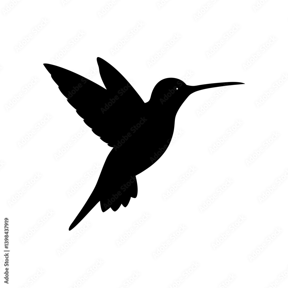 Obraz premium hummingbird in flight vector illustration
