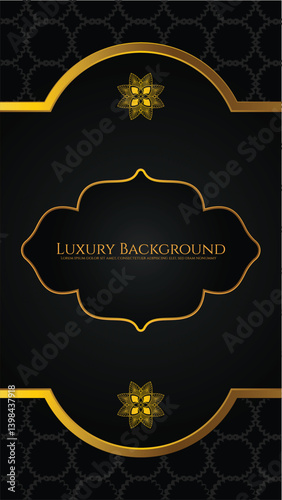 Premium label frame set against a dark gradient background, accented with fine gold lines and elegant typography space.
